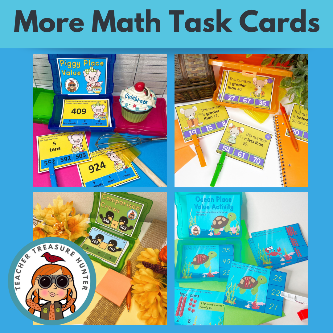Math task cards for 2nd grade | 10 more & 10 less NBT.B.8