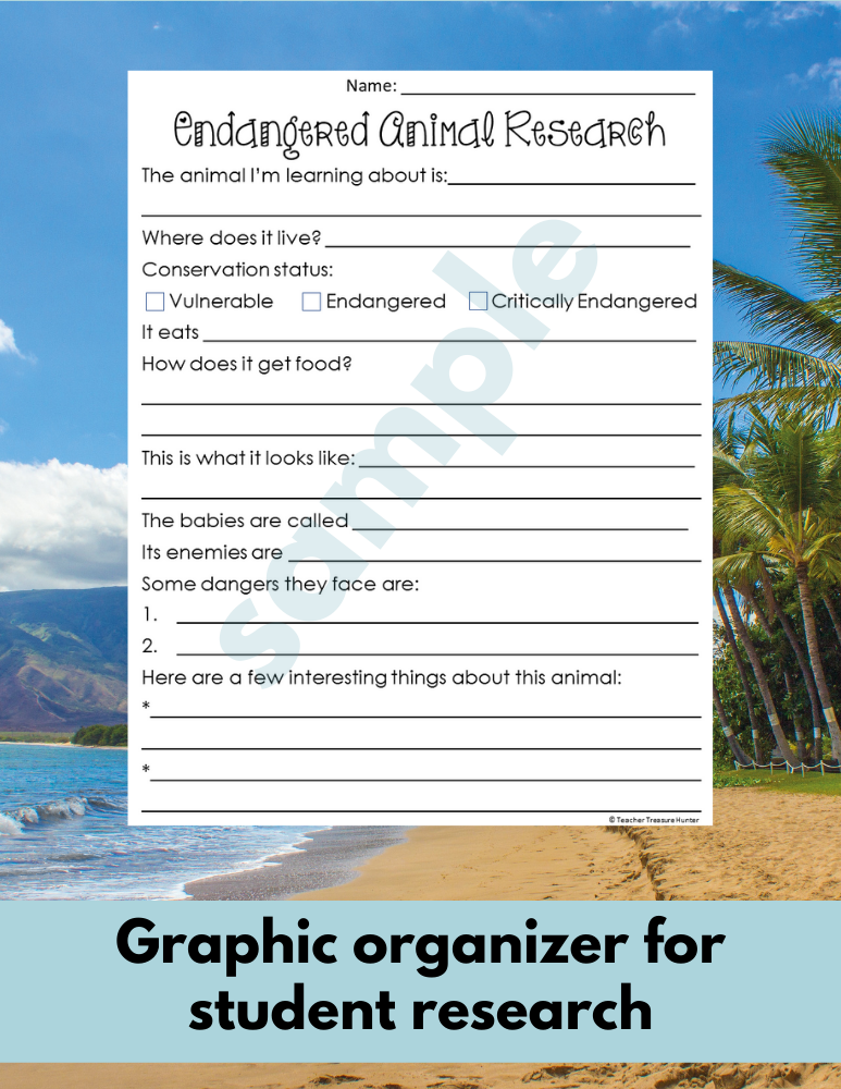 Hawaiian Monk Seal Endangered Animal information page for animal research report