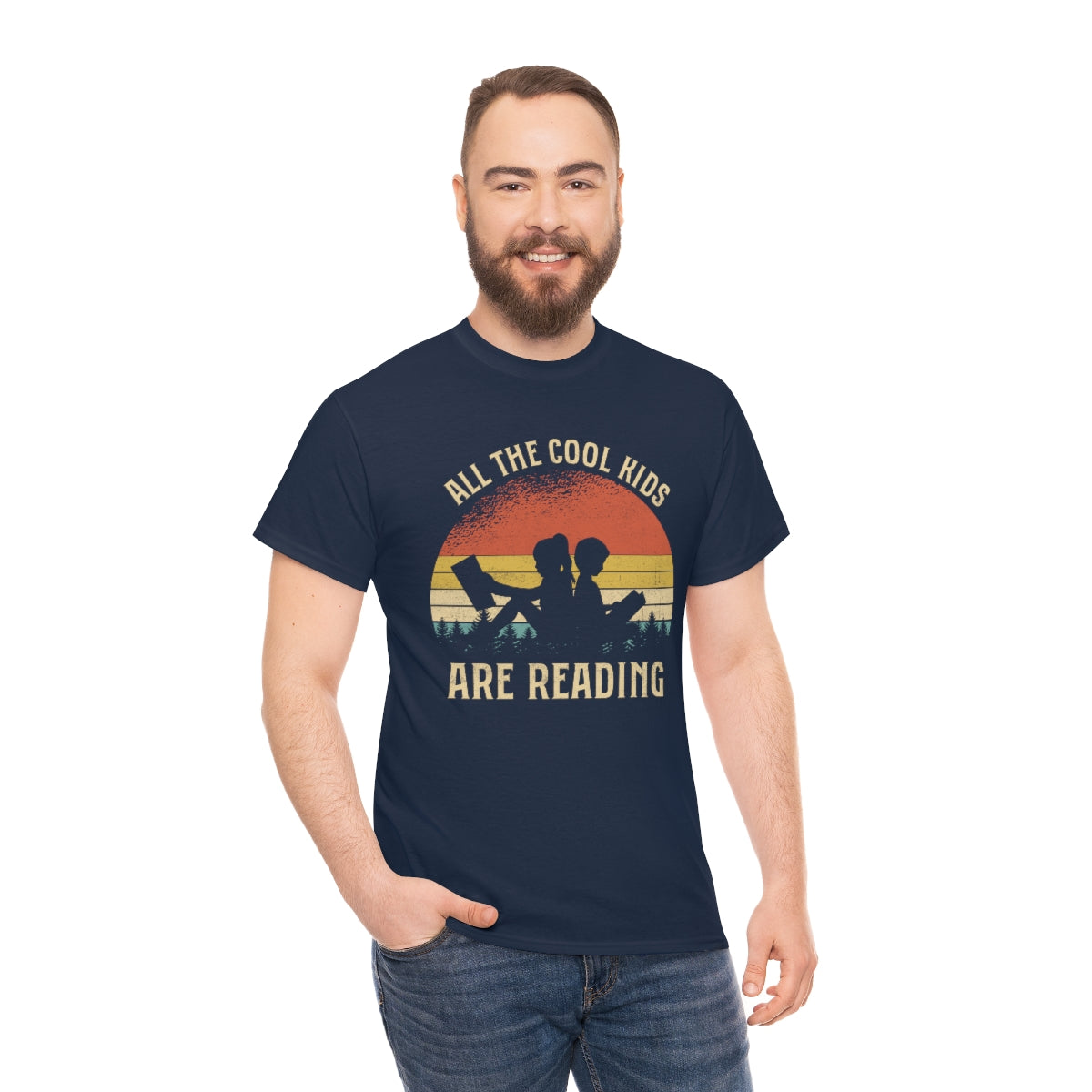 Short sleeve shirt with reading theme for teachers or readers unisex cotton t-shirt