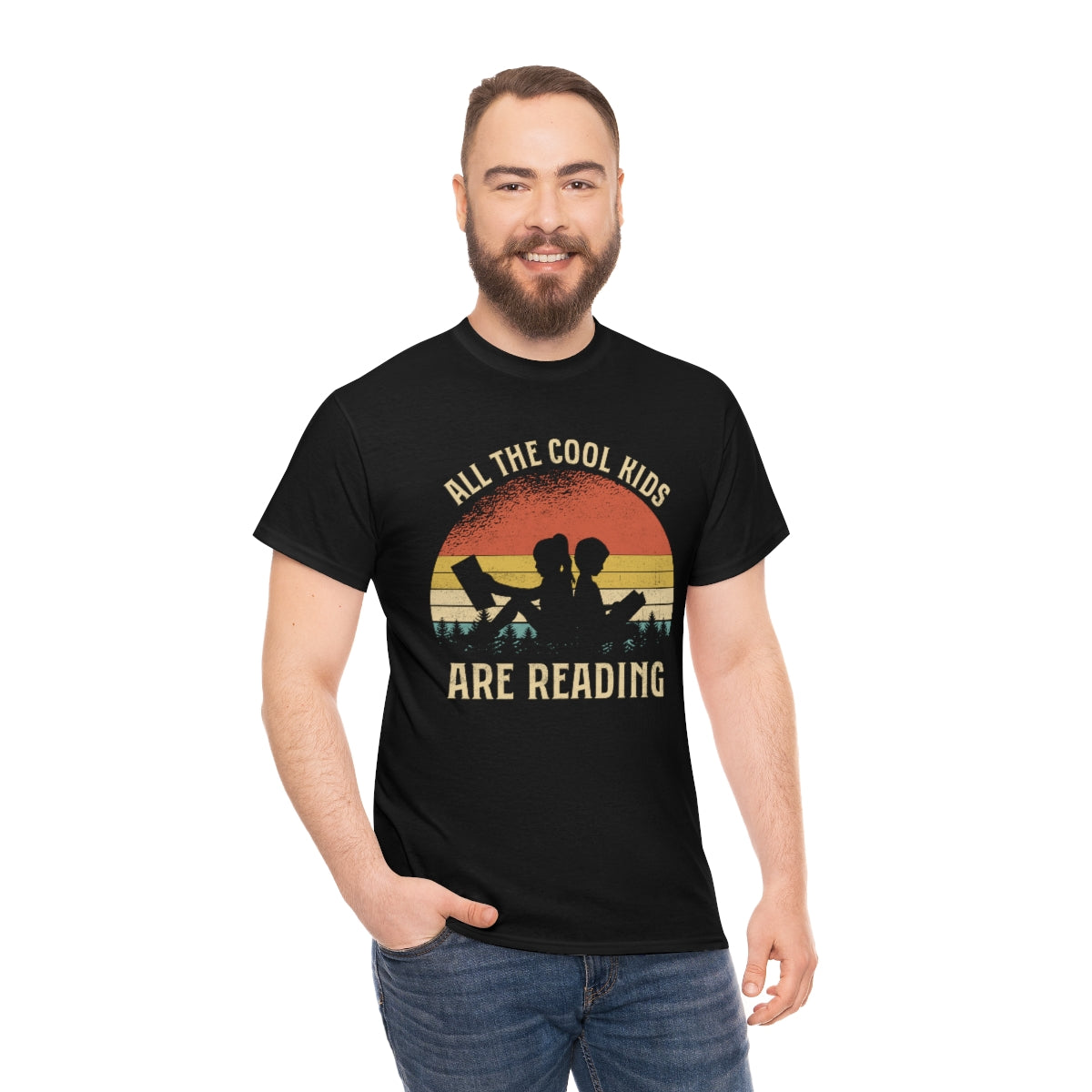 Short sleeve shirt with reading theme for teachers or readers unisex cotton t-shirt