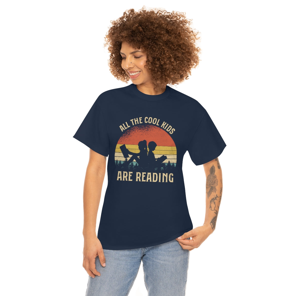 Short sleeve shirt with reading theme for teachers or readers unisex cotton t-shirt