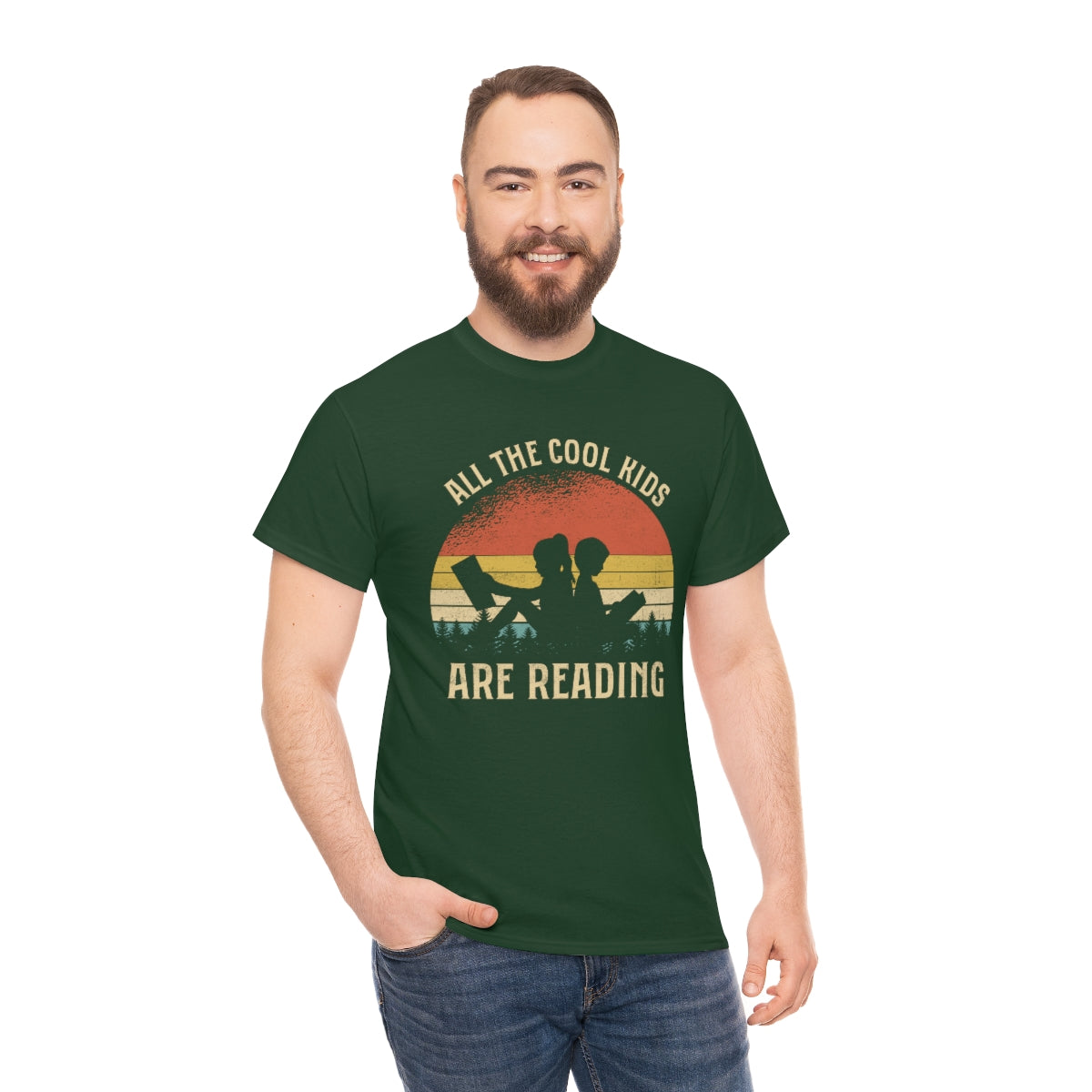 Short sleeve shirt with reading theme for teachers or readers unisex cotton t-shirt