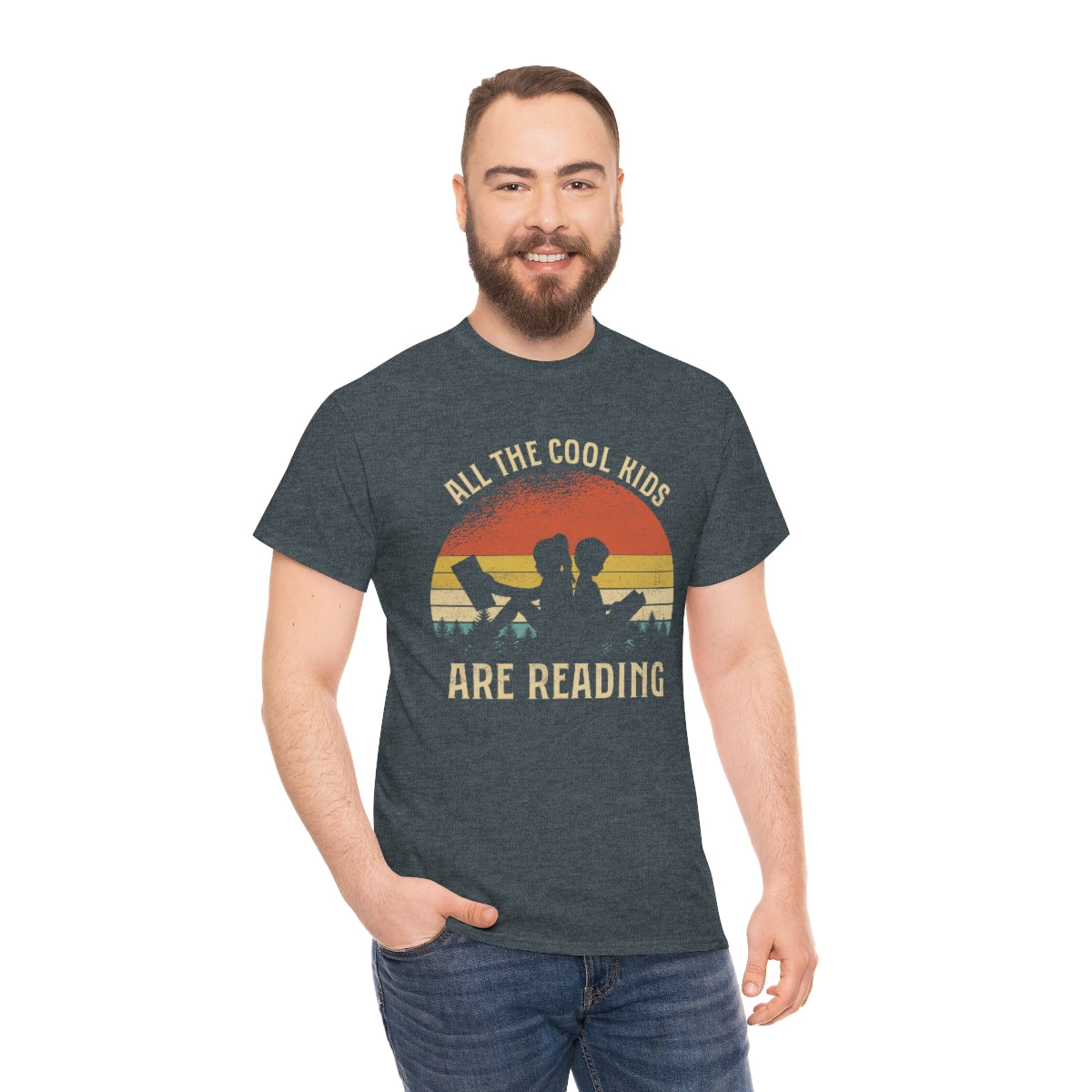 Short sleeve shirt with reading theme for teachers or readers unisex cotton t-shirt