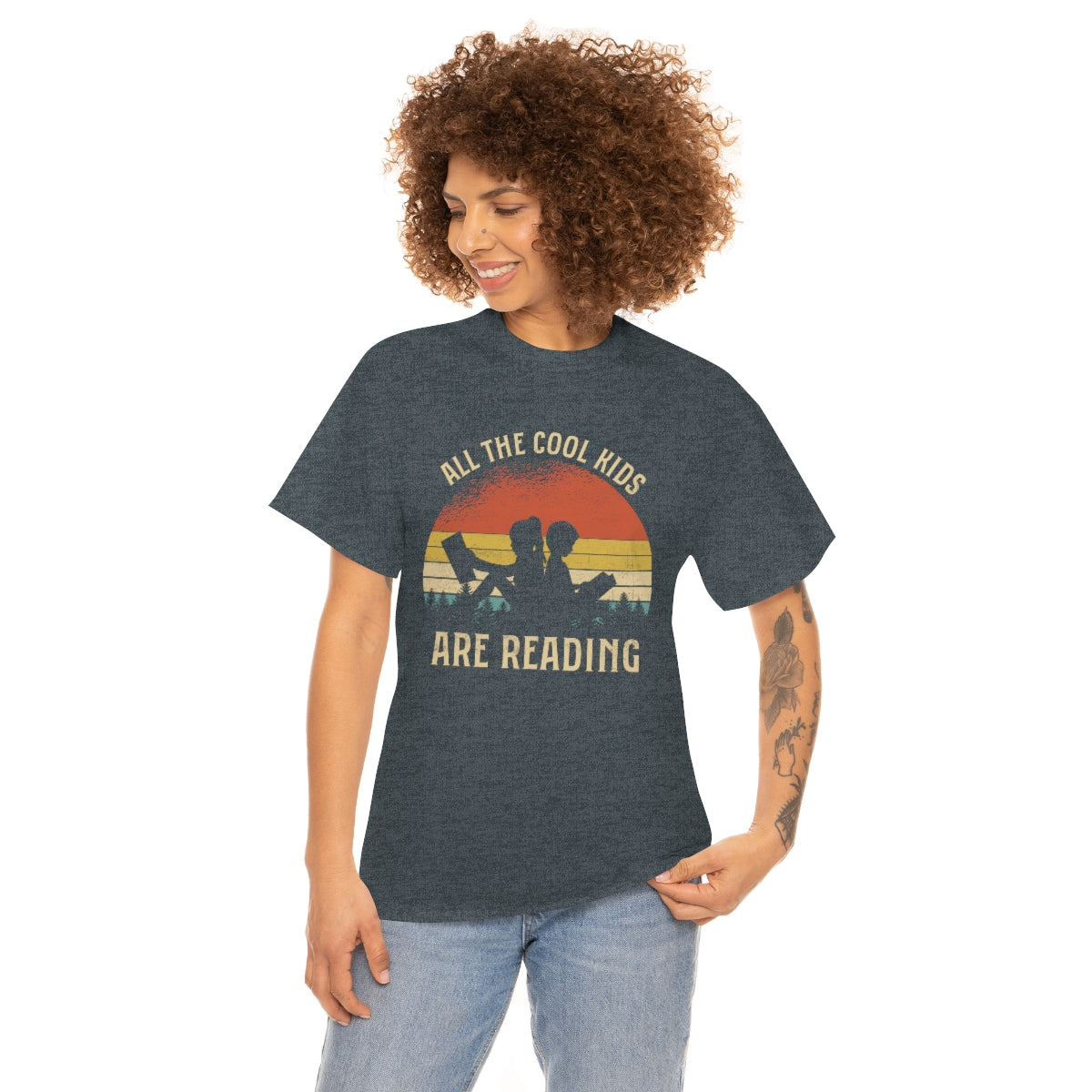 Short sleeve shirt with reading theme for teachers or readers unisex cotton t-shirt