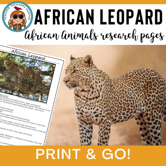 African leopard Animal Research Pages for animal research paper