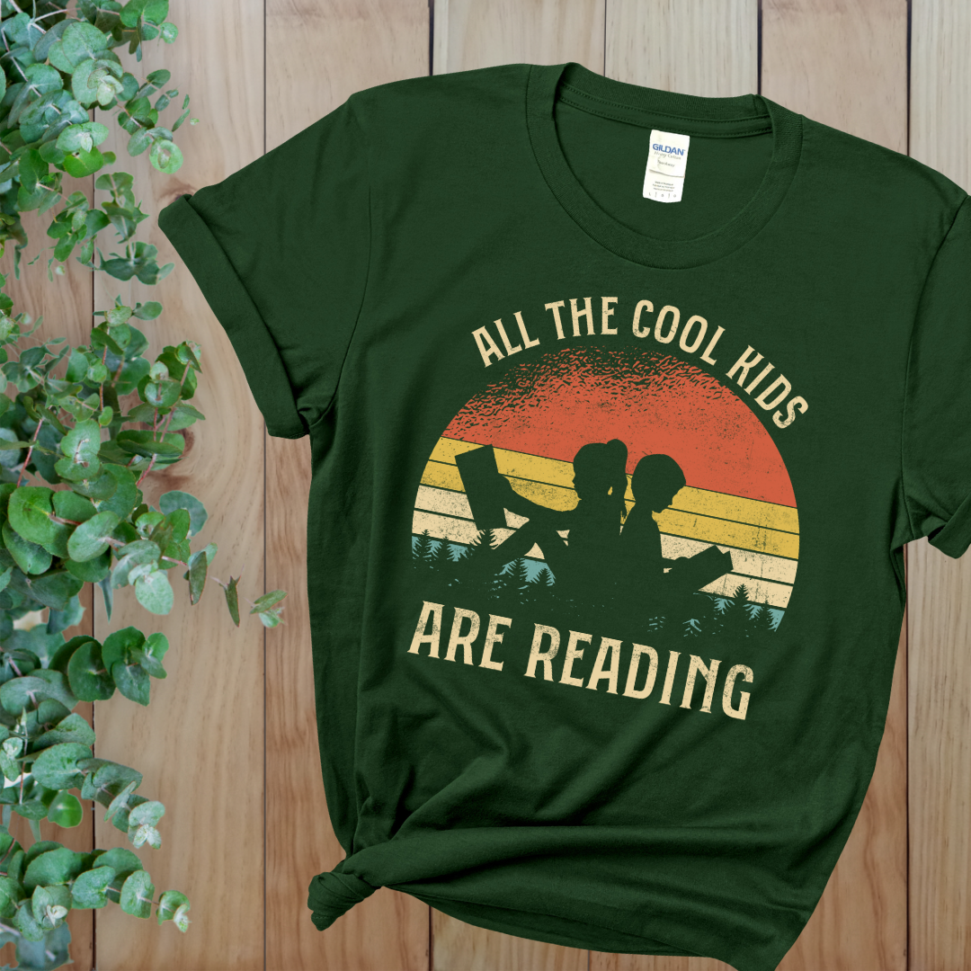 Short sleeve shirt with reading theme for teachers or readers unisex cotton t-shirt