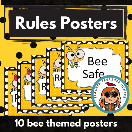 Busy Bees classroom decor | Rules Posters