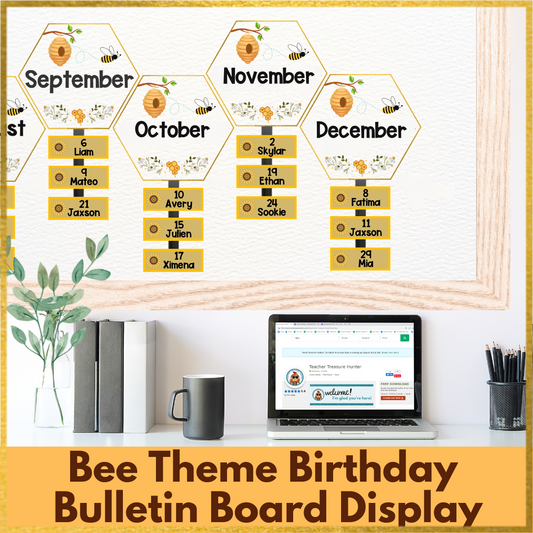 Busy bees classroom decor | Birthday bulletin board display