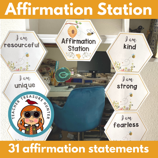 Bee themed classroom decor | Affirmation Station