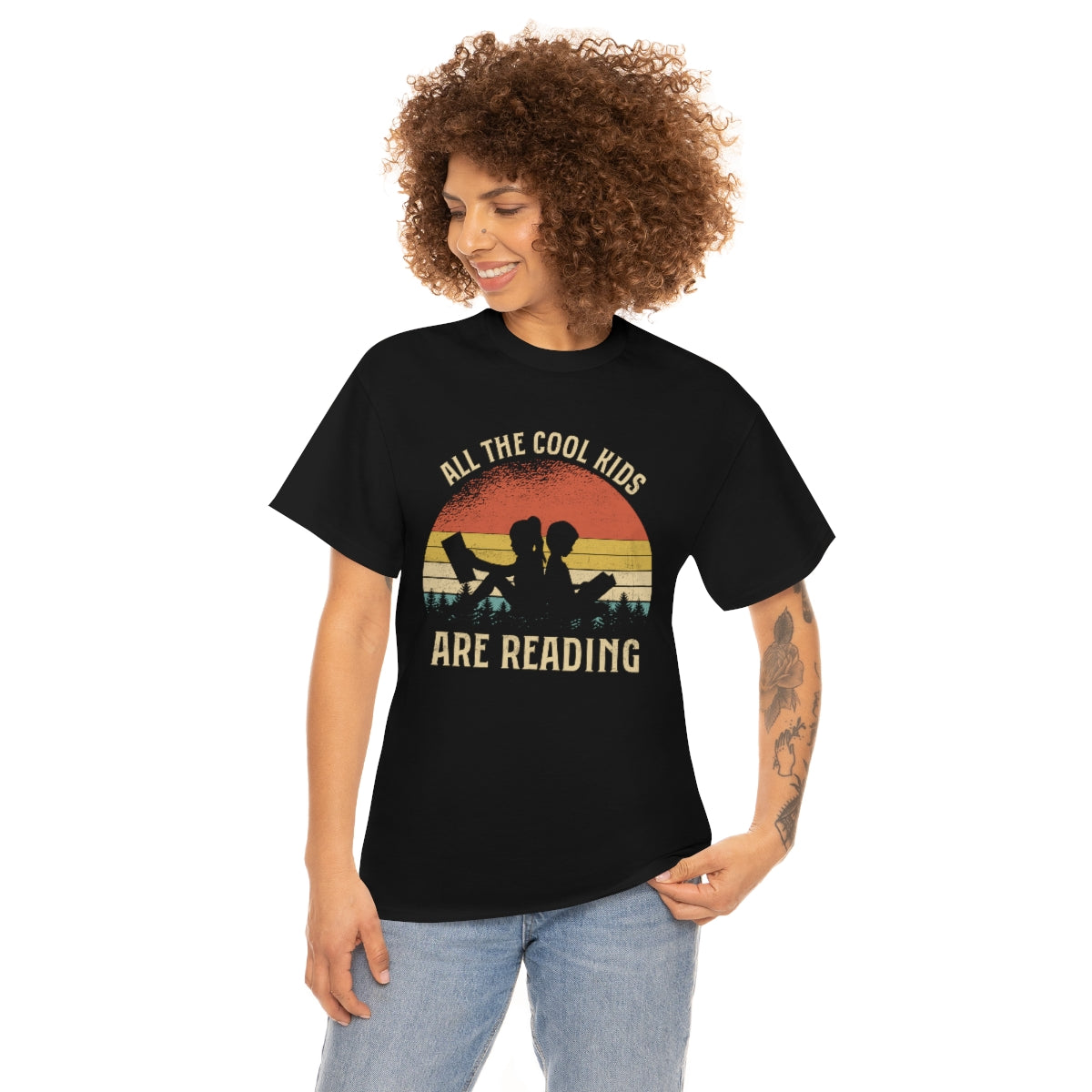 Short sleeve shirt with reading theme for teachers or readers unisex cotton t-shirt