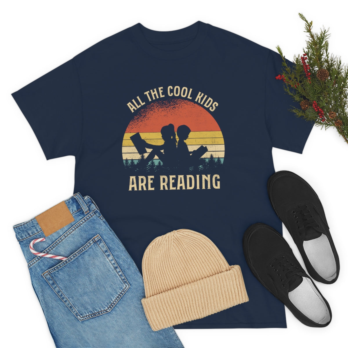 Short sleeve shirt with reading theme for teachers or readers unisex cotton t-shirt