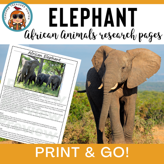 African elephant Animal Research Pages for animal research paper