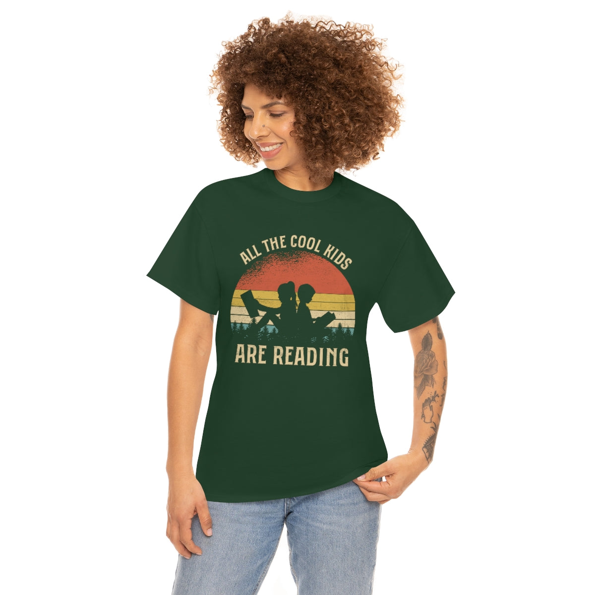Short sleeve shirt with reading theme for teachers or readers unisex cotton t-shirt