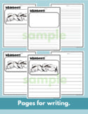 Wildebeest Read Write Color teaching resource