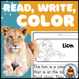 Lion Read Write Color teaching resource