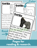Gorilla Read Write Color teaching resource