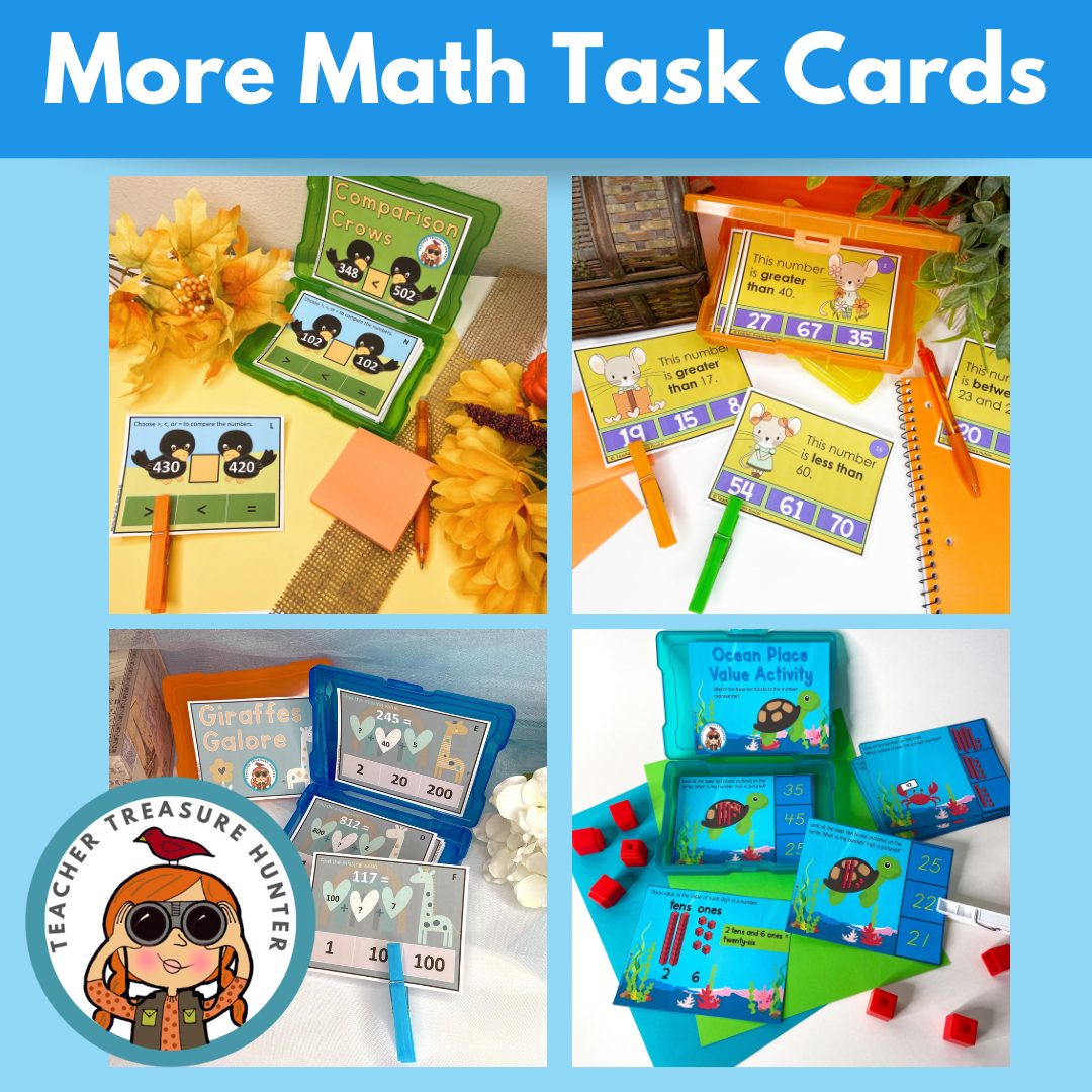Piggy Place Value math task cards