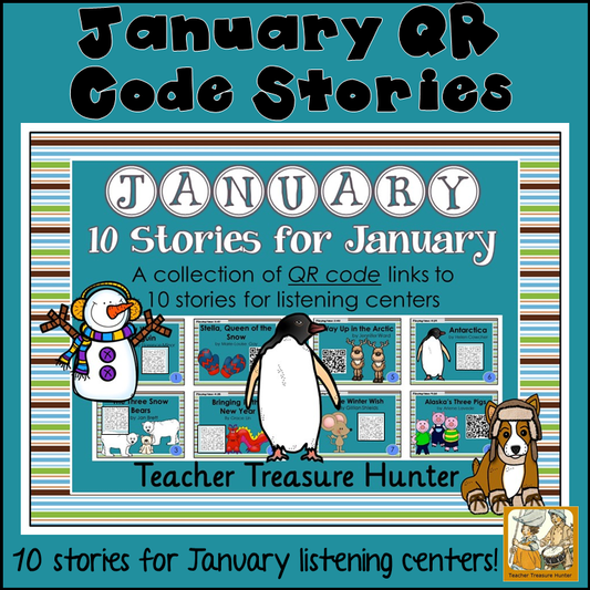 JANUARY QR Code stories - 10 stories for January ~centers reading